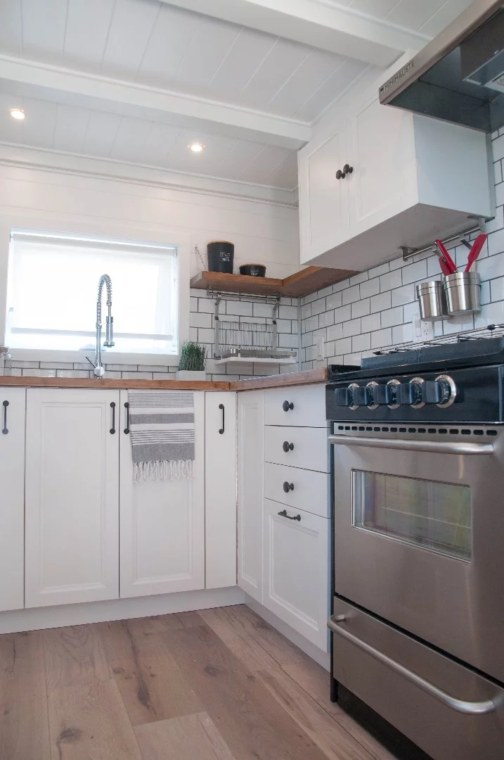 The Eucalyptus' cooker is powered by propane