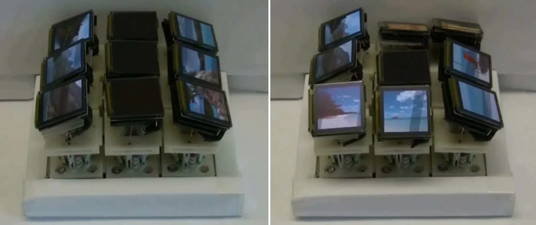 The Tilt Display in two user (left) and four user (right) configurations