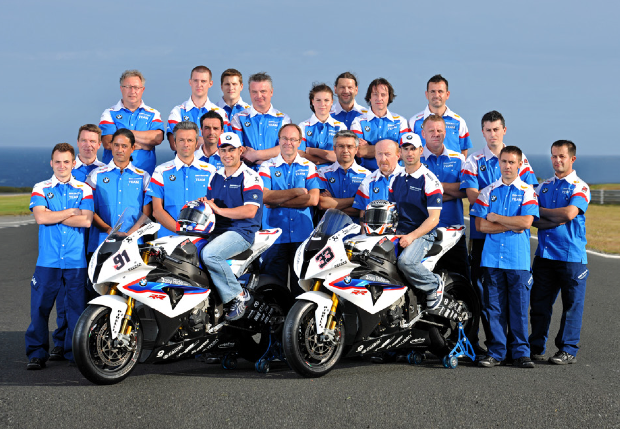 The 2012 BMW team looks set to add BMW to the list of Superbike winners