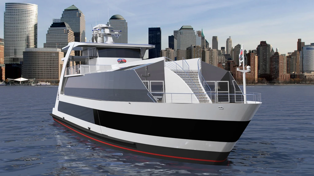 Rendering of the New York Hornblower Hybrid (Image: Statue Cruises)