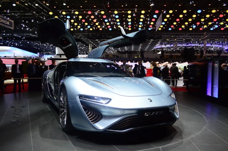 The Nanoflowcell Quant E at the 2014 Geneva Motor Show (Photo: C.C. Weiss/Gizmag)