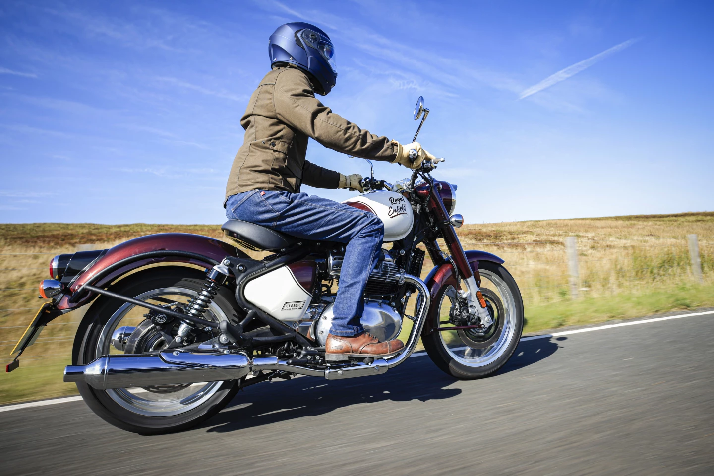 The Classic 650 ships with a pillion seat, but two bolts later you've got this lovely single-seat look