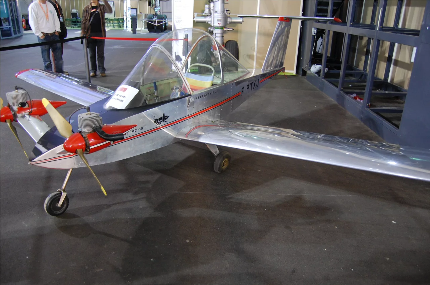 A 1973 MC-10 Cri Cri designed by Michel Colomban on show at the Green Air Show in Paris
