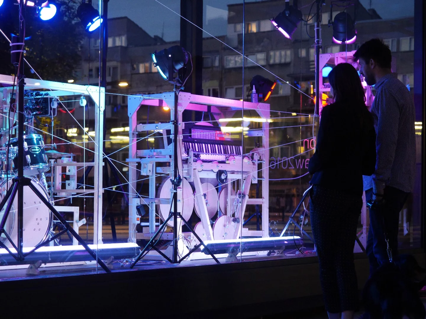 The Music Construction Machine was installed in the Goethe-Institut Pop Up Pavillion in Wroclaw, Poland