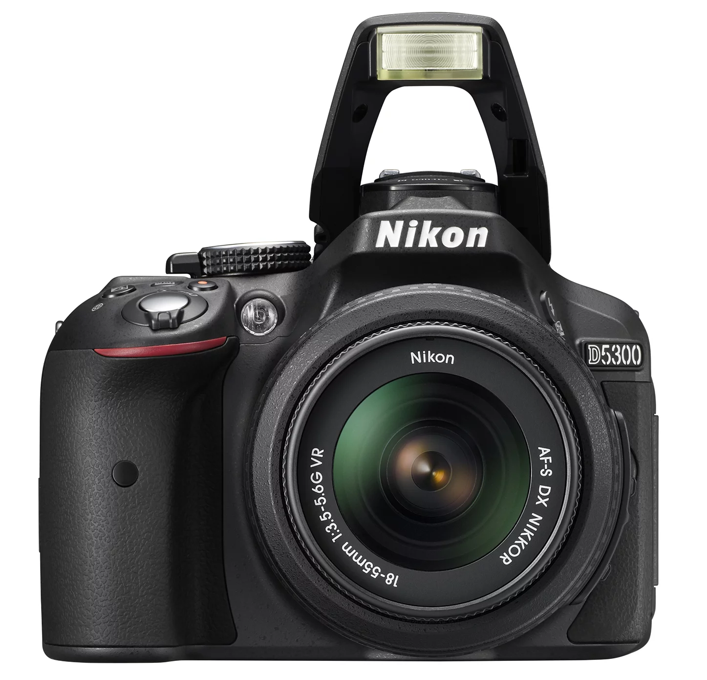 The Nikon D5300 features a pop-up flash