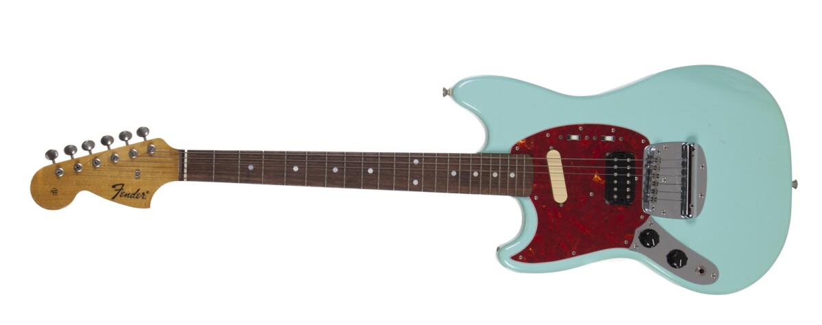 Fender Mustang guitar from Nirvana’s 1993 In Utero tour | Price: $340,000 | Auctioned: October 26, 2019 | Julien's Auctions