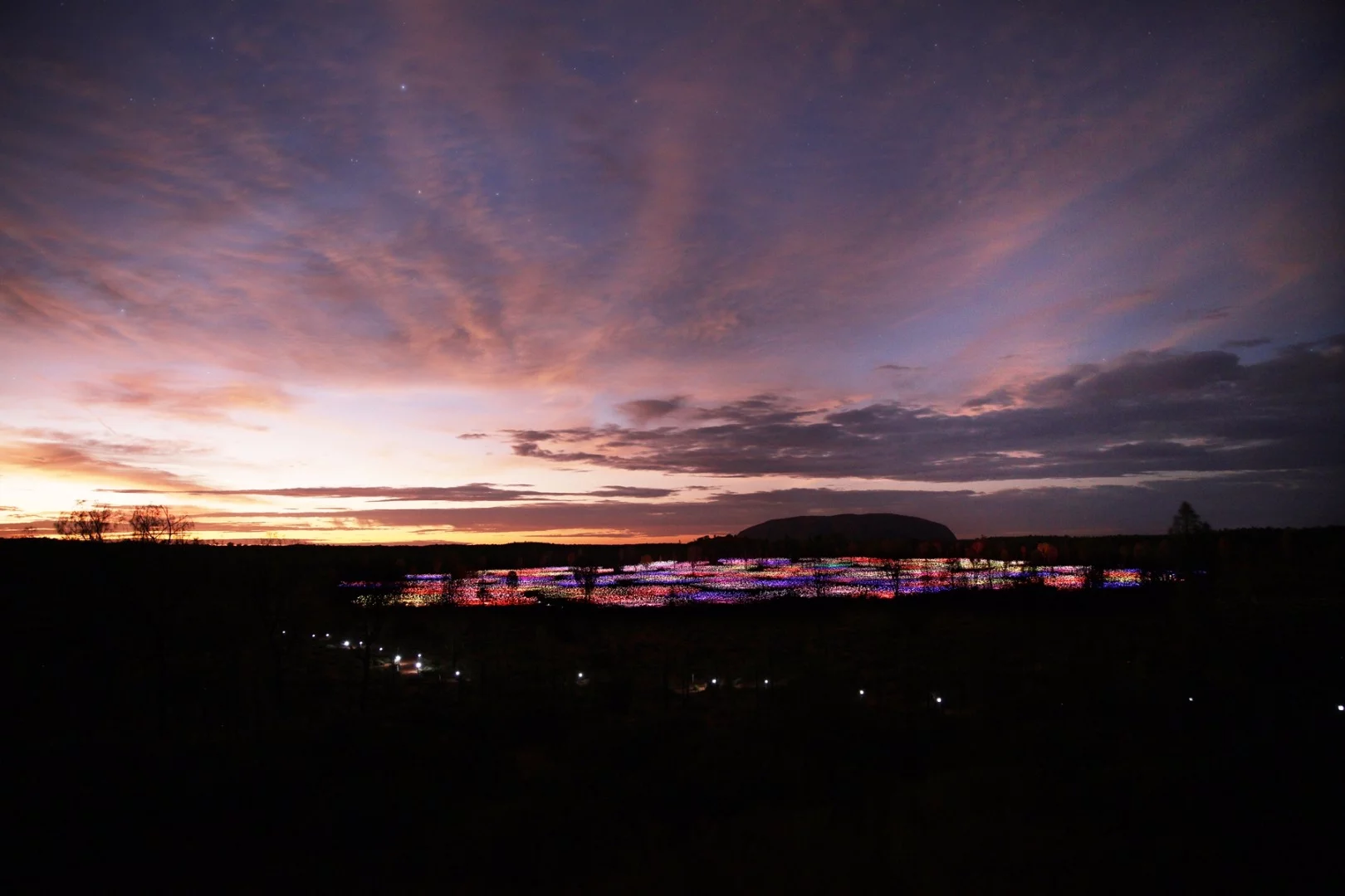 Field of Light has a diameter of 250 m (820 ft)