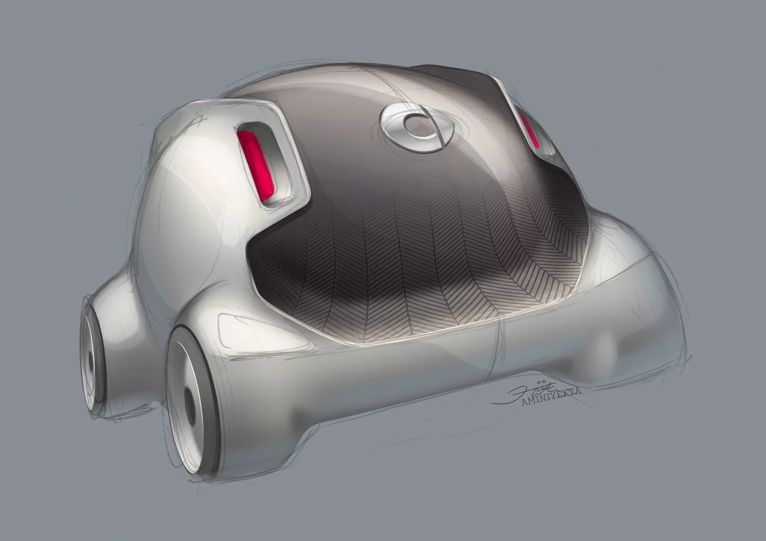 Sketch of the Smart Vision EQ ForTwo concept