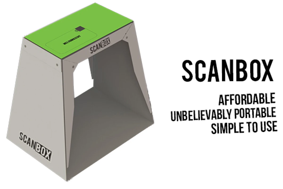 Scanbox is a foldable "stage" that makes it easy to photograph documents and other objects using a smartphone