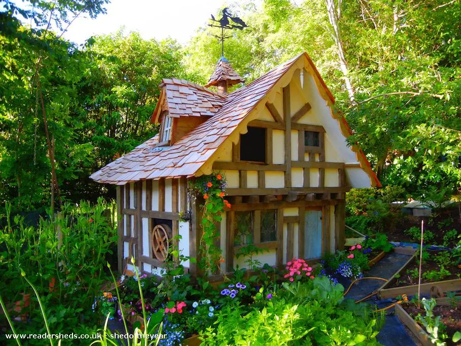 The Old Garden Shed is a charming but cheap place for potting and working