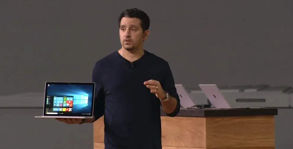 Microsoft's Panos Panay with Surface Book