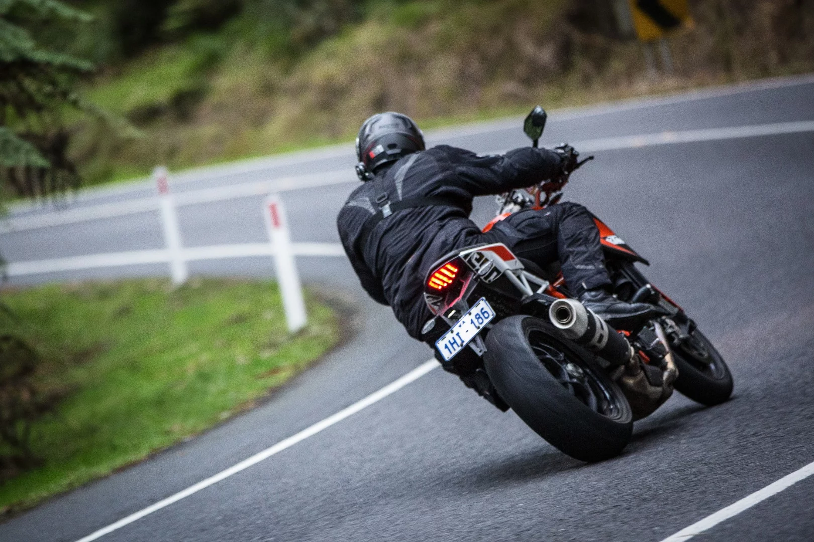 The KTM 1290 Super Duke R is great in tight twisties, astonishing in open sweepers