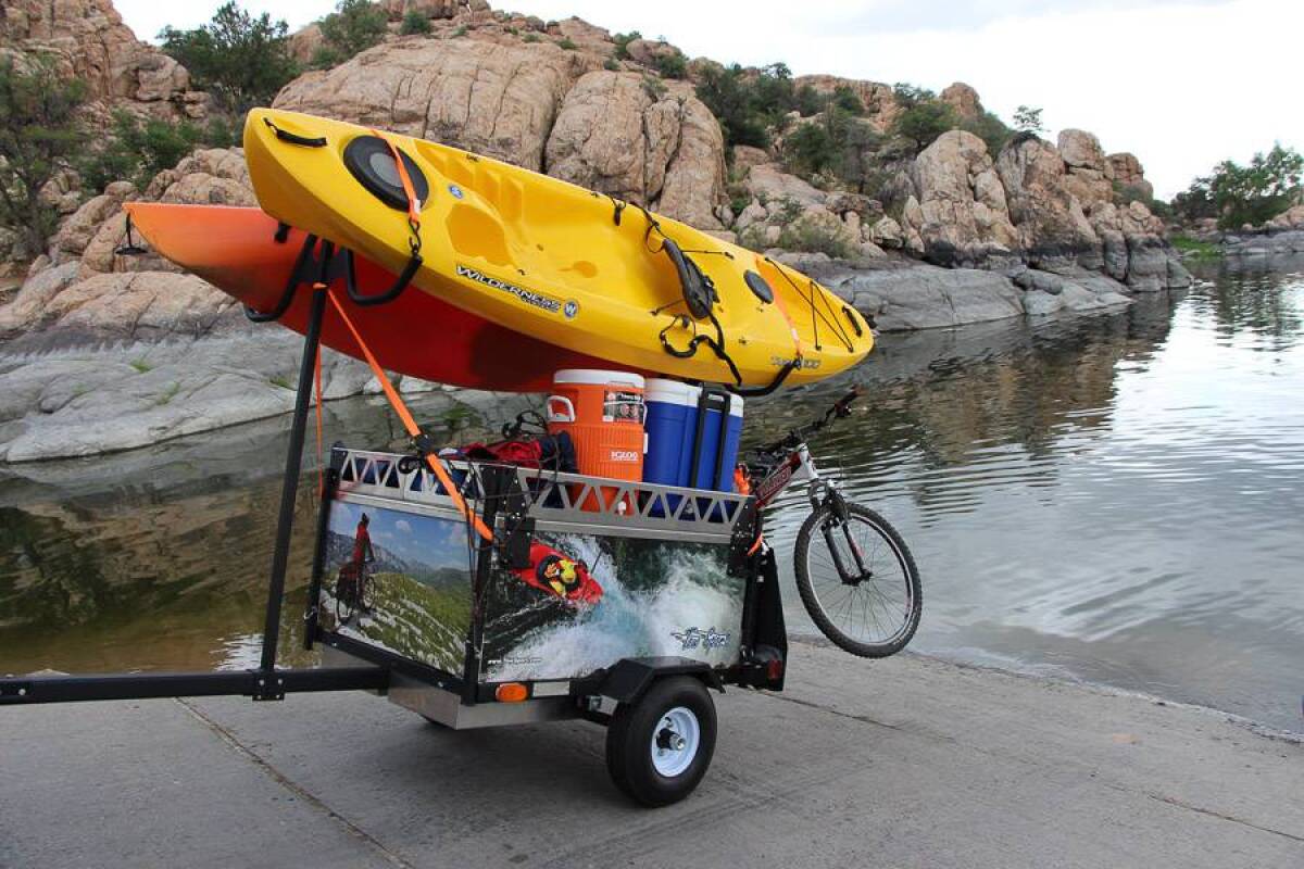 Compact trailer serves as a camping multitool on wheels