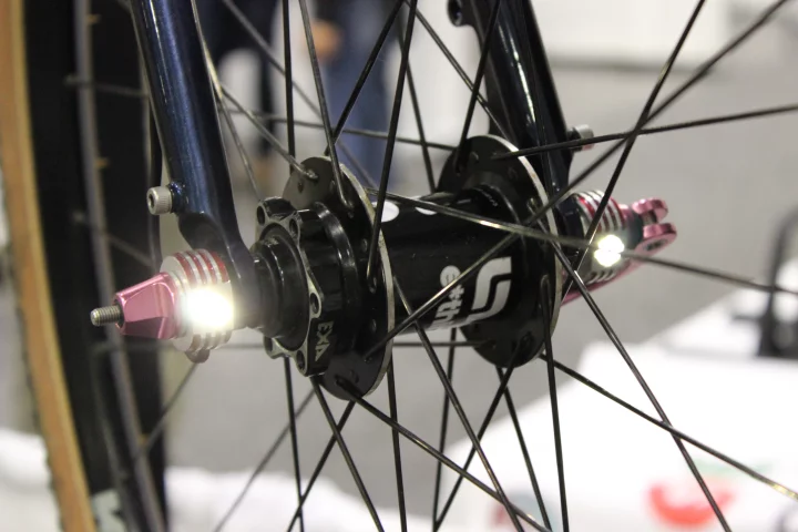 The Integrated Bike Lights system, on display at NAHBS