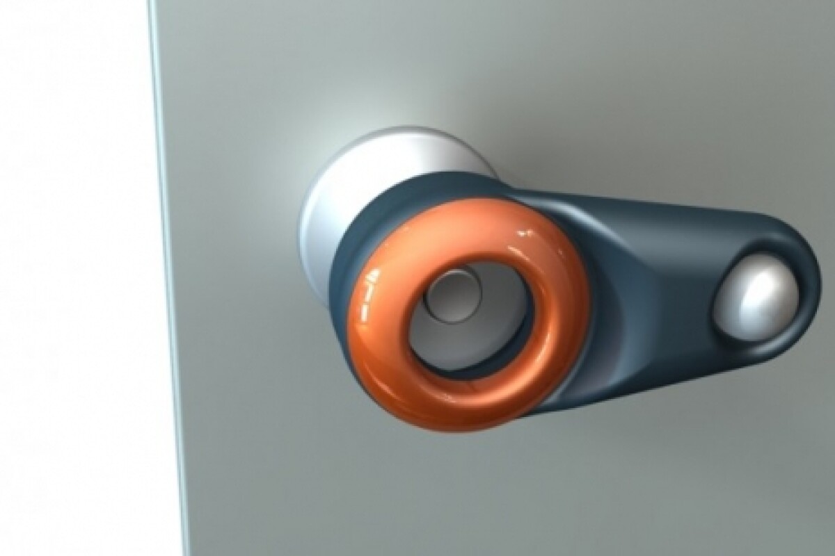 The illumi-knob not only senses motion to provide a light at night, its ergonomic design also makes the knob easier to turn