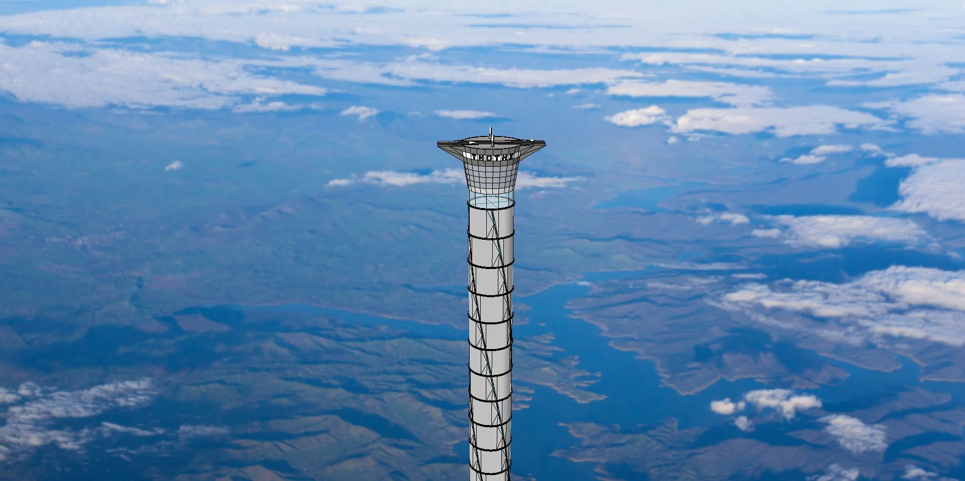 The Thothx inflatable space tower would extend to 20 km above the Earth's surface