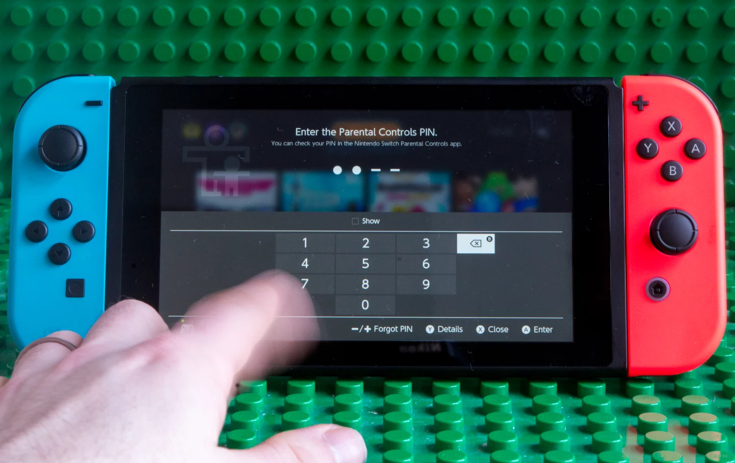 Entering a PIN can unlock parental controls on the Nintendo Switch