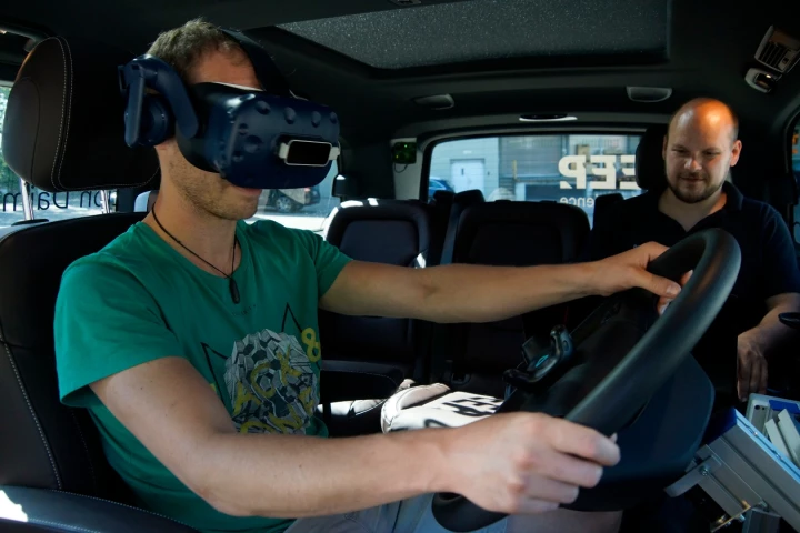 Randomly-selected truck drivers are being given the chance to try out prototype technologies in a mobile test lab