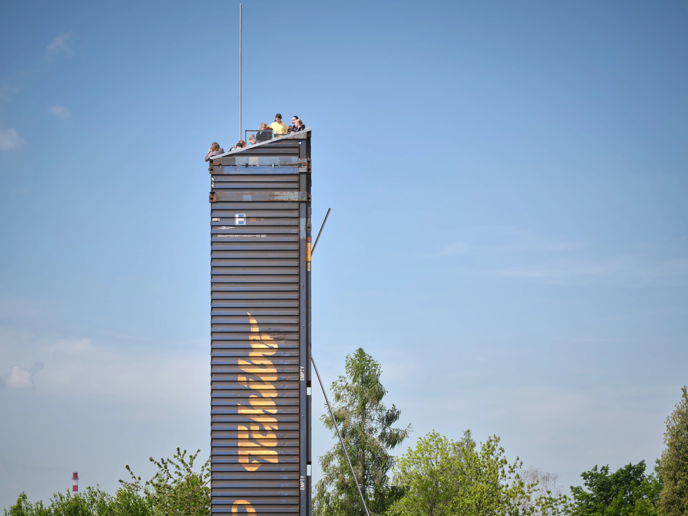 Lookout Above Litomyšl's vertical container is topped by a viewing platform