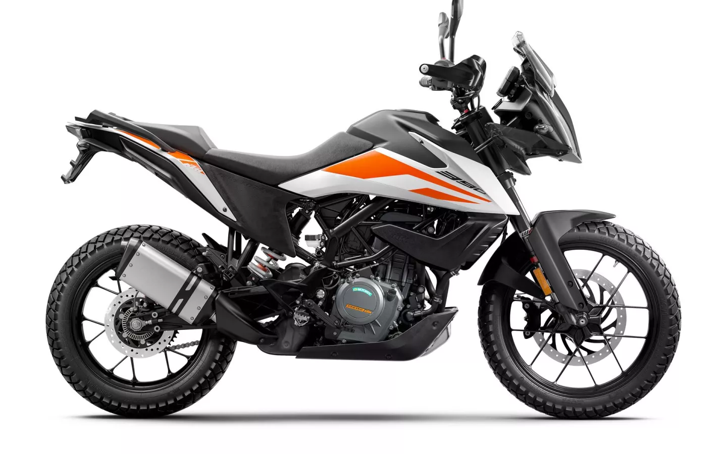 A 158-kg dry weight is heavy for a dirtbike, but light for a roadie