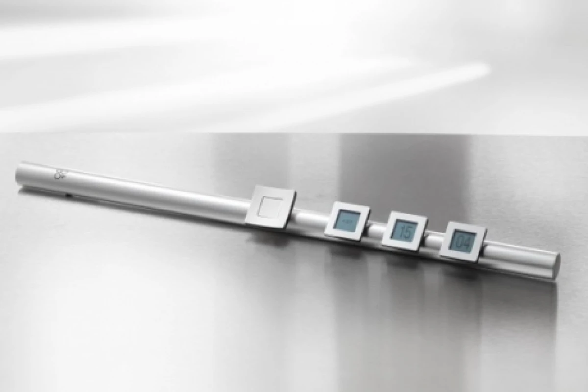 Polished aluminum finish, tilt orientation sensor and touch sensitive backlight operation are sure to be popular features