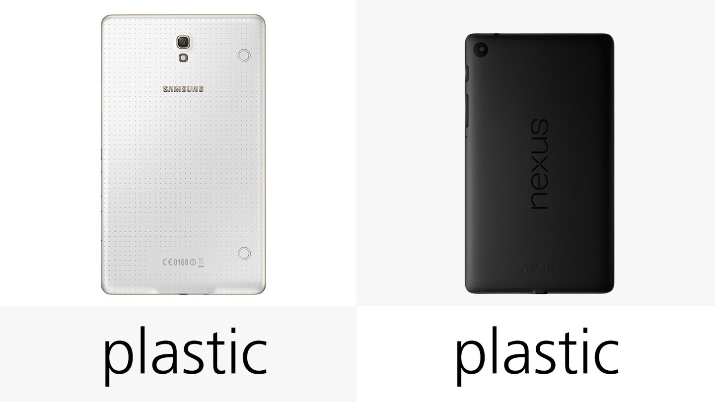 Both tablets sport plastic builds