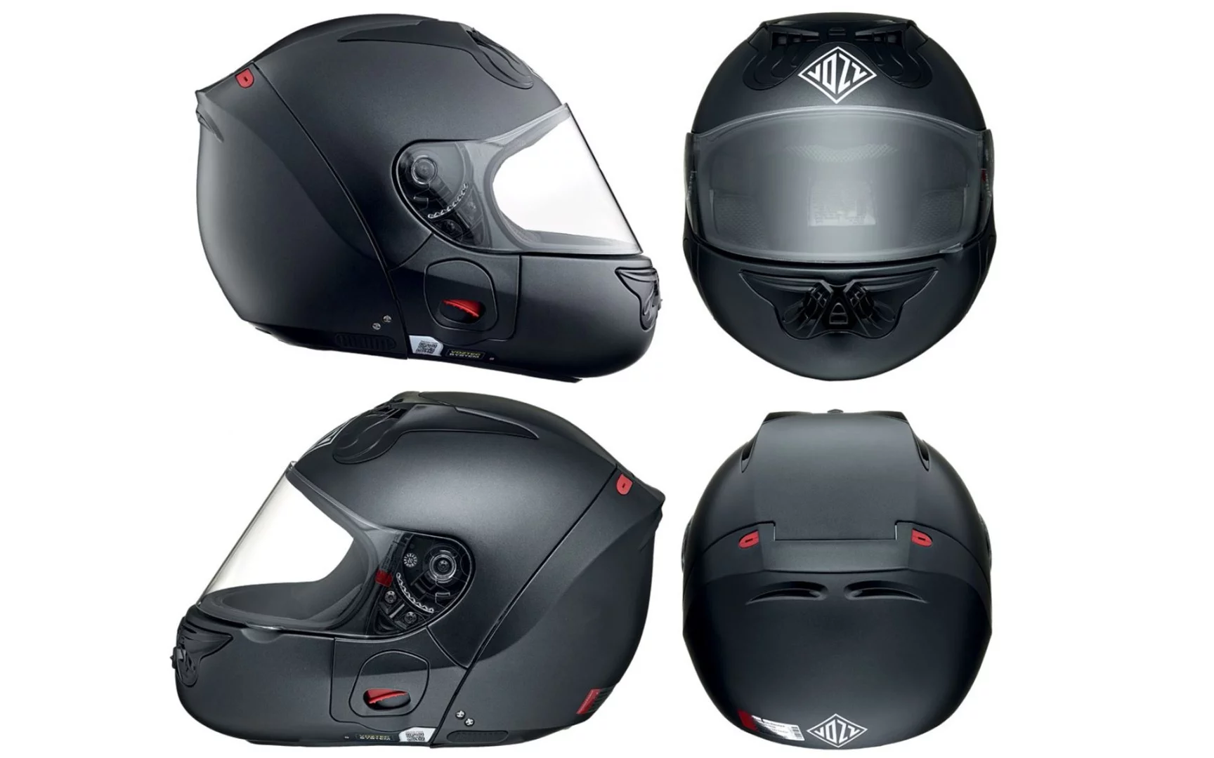 The Vozz RS 1.0 helmet from all viewing angles