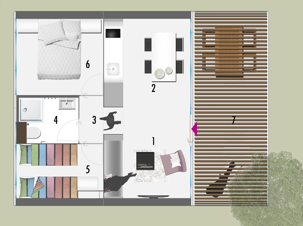 Mobile Living Unit 33 Floorplan