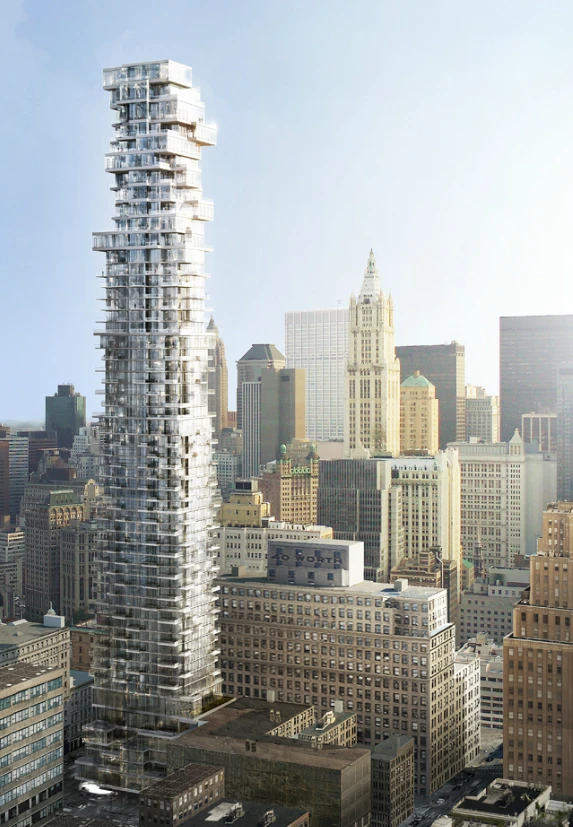 56 Leonard Street will stand 57 stories and 830 feet (253 meters) tall