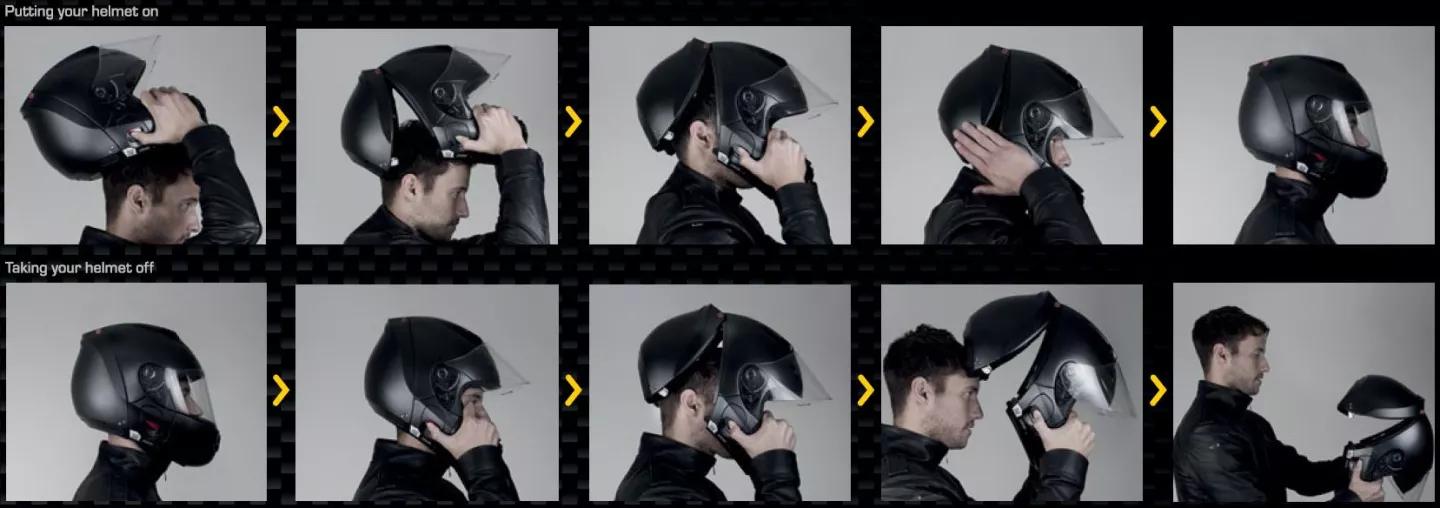 Putting on and taking off the Vozz RS 1.0 helmet is a seemingly easy task, even while wearing gloves and glasses