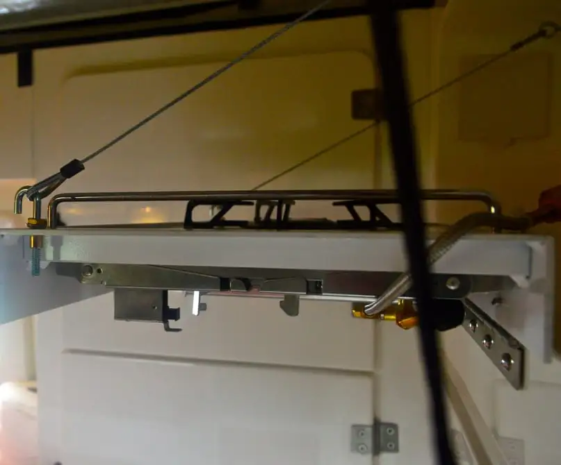 The GZL's available fold-down stove helps conserve space