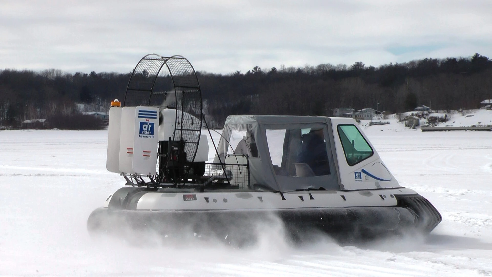 The AirRider hovercraft has three rudders