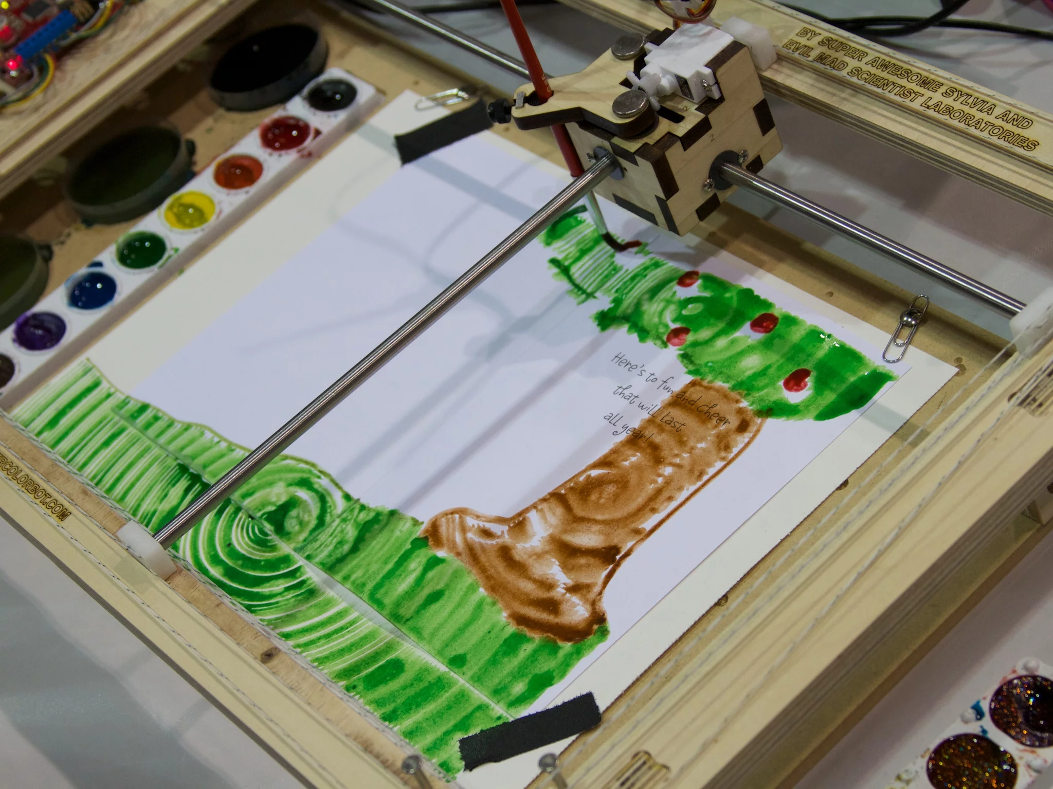 Since the paint process is automated, the bot can fill in large areas on its own or recreate the exact same drawing multiple times, much like a home printer