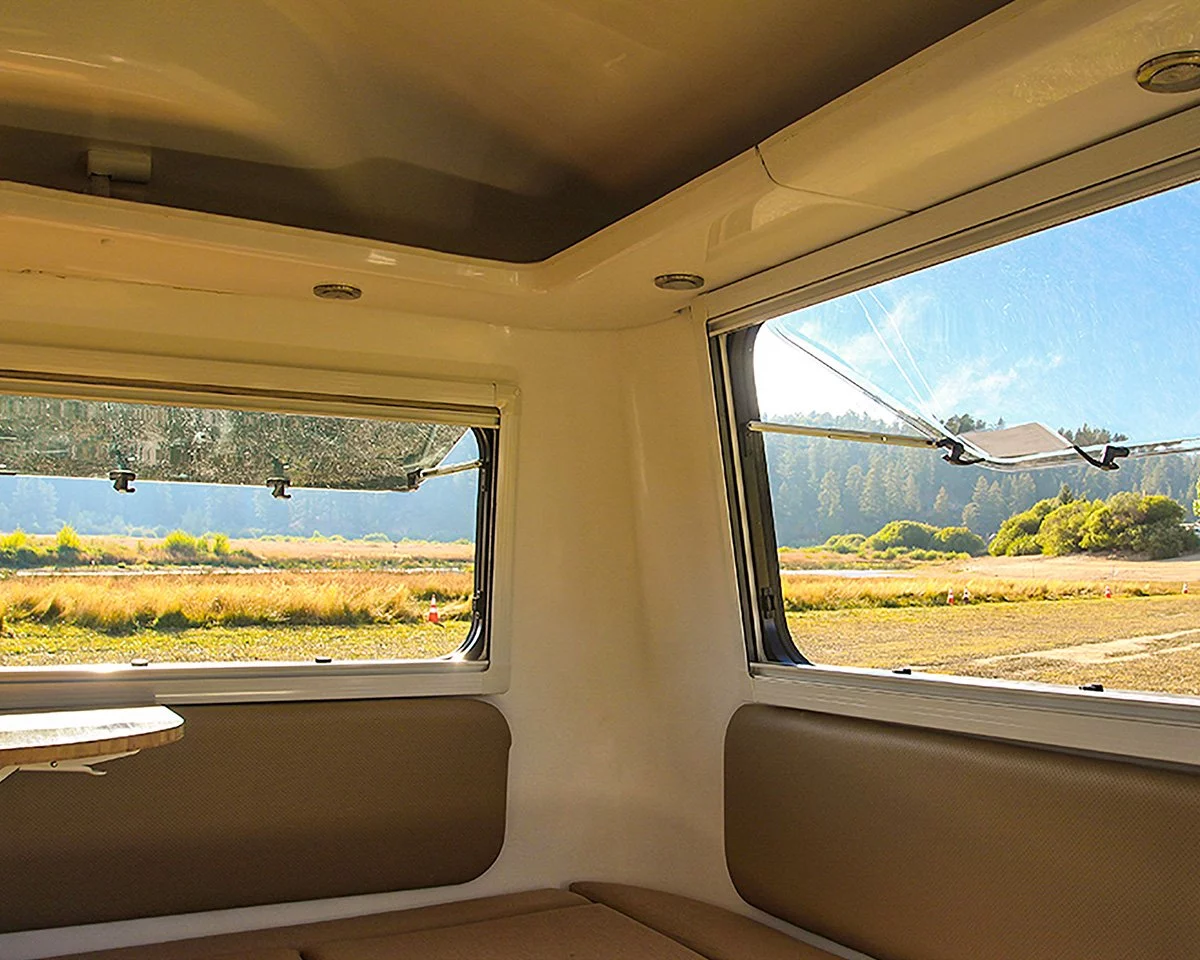 Enjoying the views from inside the Happier Traveler