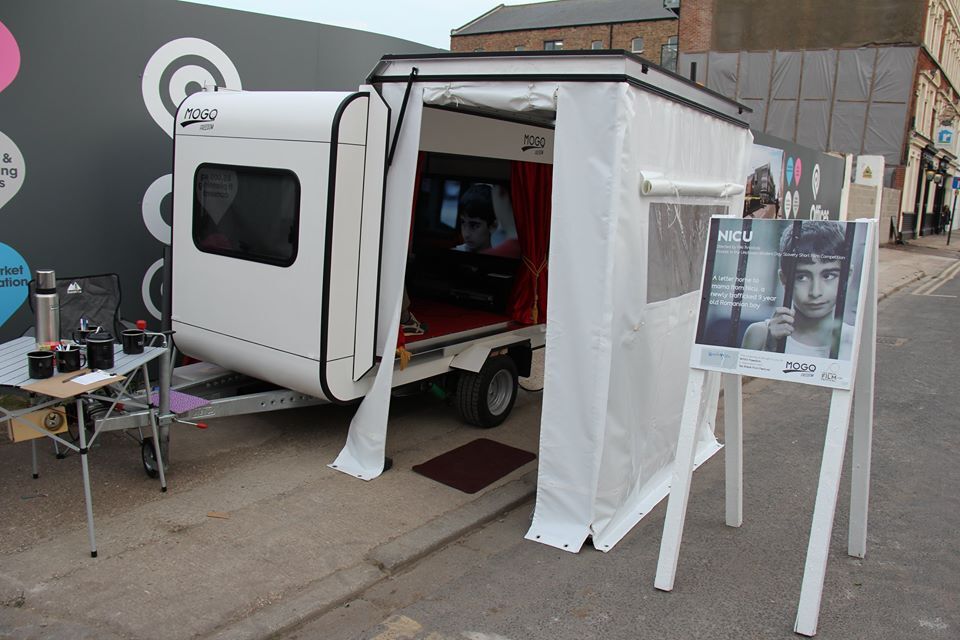 Mogo Freedom's "world's smallest cinema"
