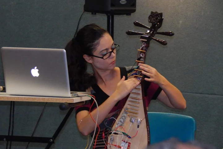 Dr. Seigido's reborn Ðàn tỳ bà can be used to play software synths, trigger audio/video events in real time or control lighting