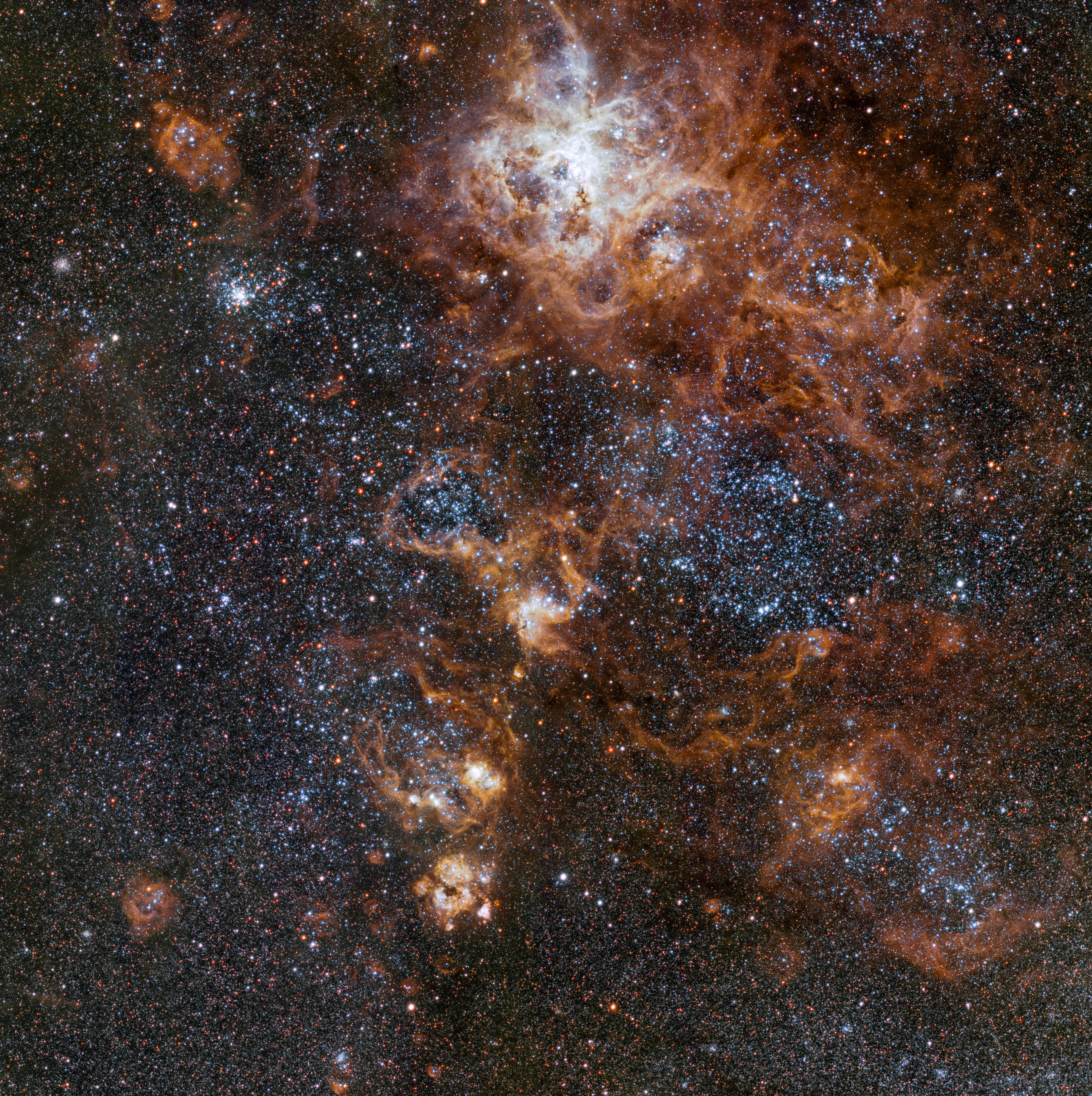 Mosaic view of the Tarantula Nebula and its surroundings