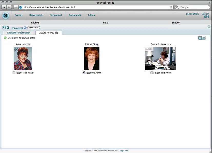 Additional actors considered for one role, on scenechronize