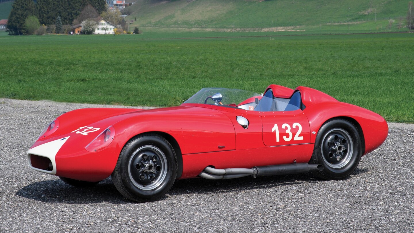 The second of three Maserati-engined race cars built by World Racing Enterprises, all three cars enjoyed considerable success, but sadly, allocating victories to each car was near impossible as adequate records were not kept. Beautifully restored, the car sold for €728,000 ($813,956). Auction Link