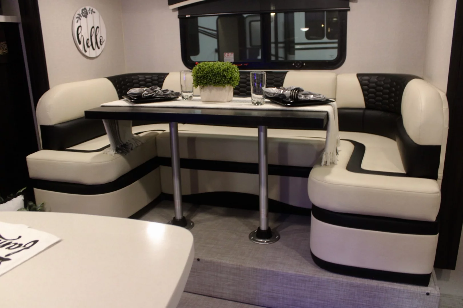 A peek inside at the dining lounge