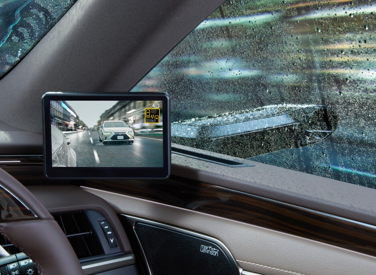 The cameras are positioned and designed to be usable in wet, snowy and other harsh conditions