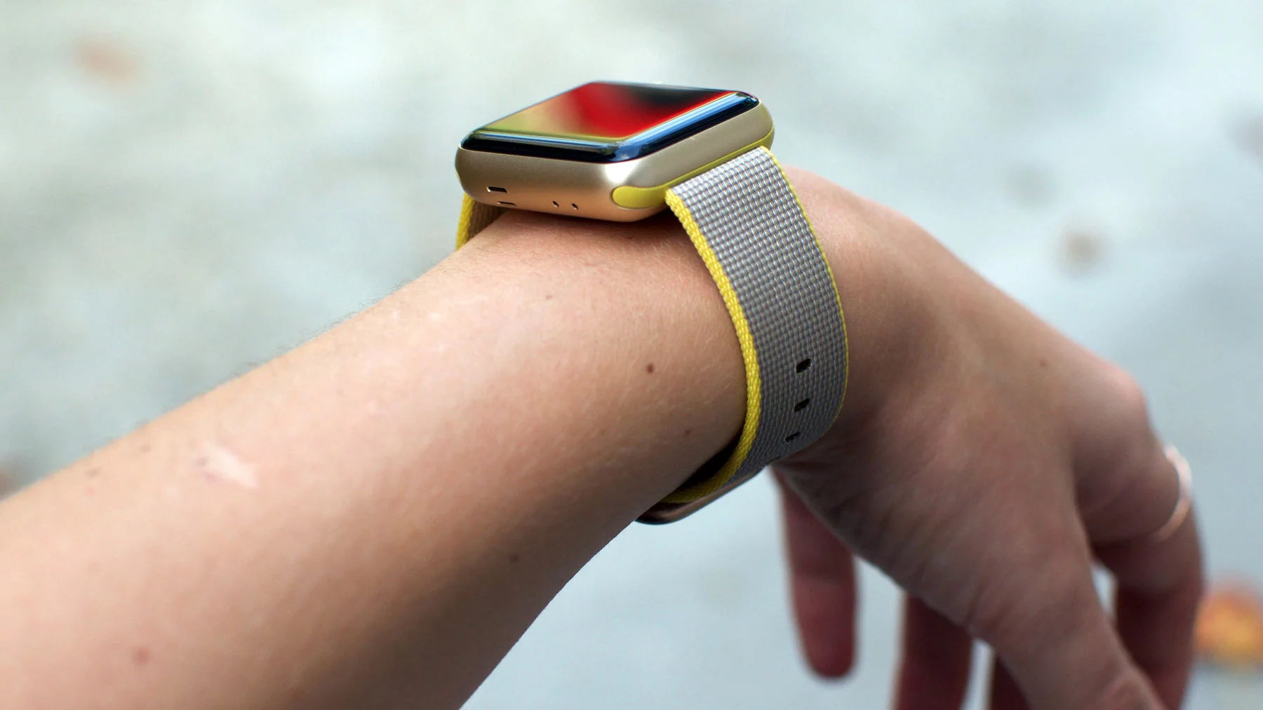 From this angle, the watch's bulk is front and center