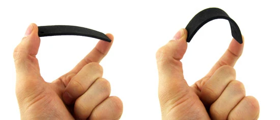 The Rubber-like material is dyed black