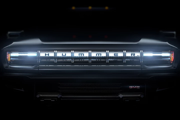 GM teases the new face of Hummer . We don't know what the rest will look like yet, but we do know it'll rock more than a thousand ponies.