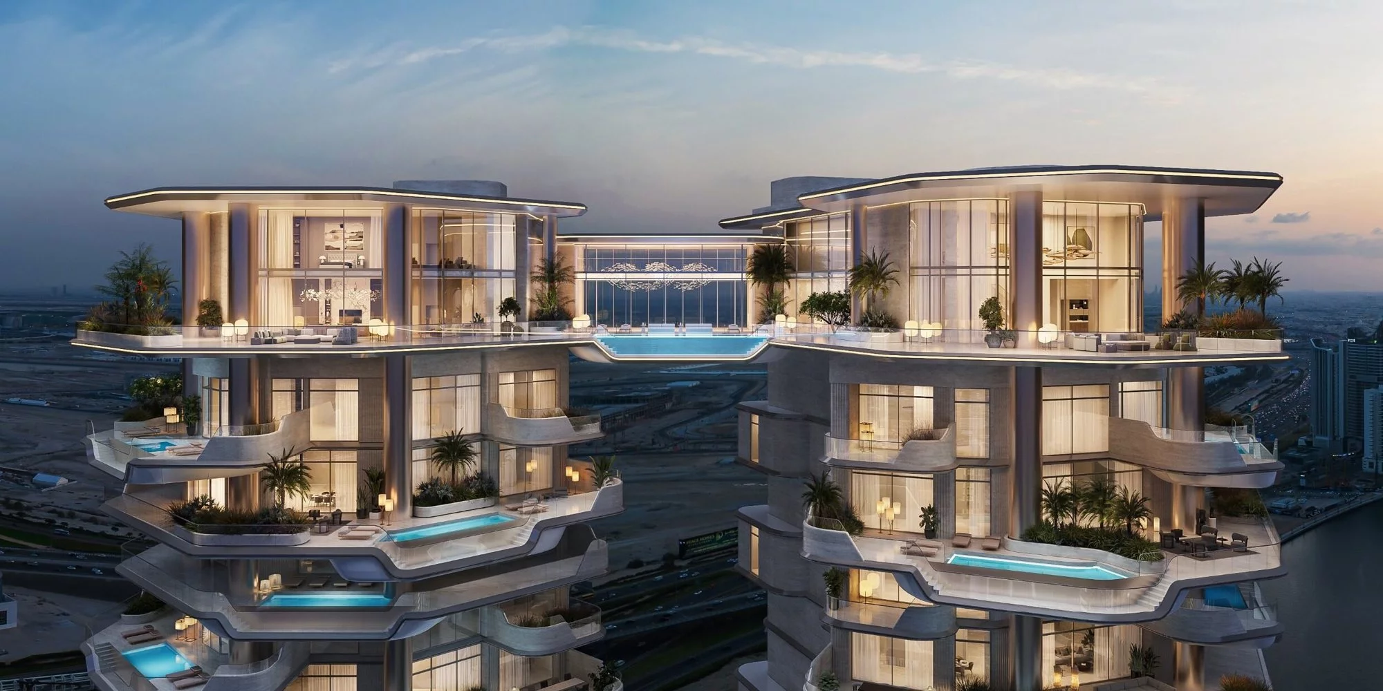 Regent Residences Dubai, Sankari Place will consist of two skyscrapers that are connected by an enclosed sky pool