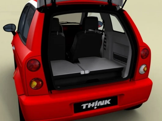 The TH!NK city has plenty of rear luggage space