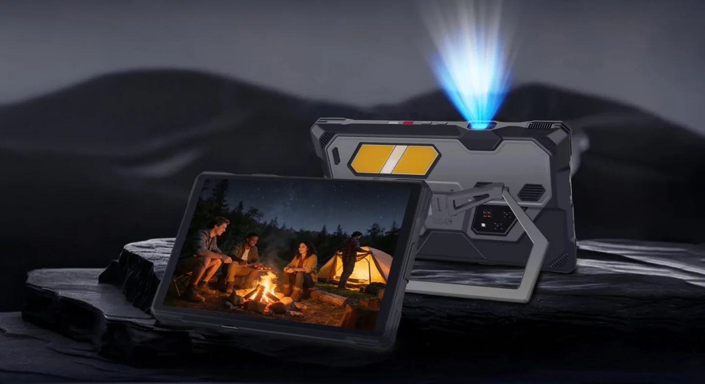 The Tank Pad Ultra offers both a large display and a built-in projector for on-the-go viewing and presentations