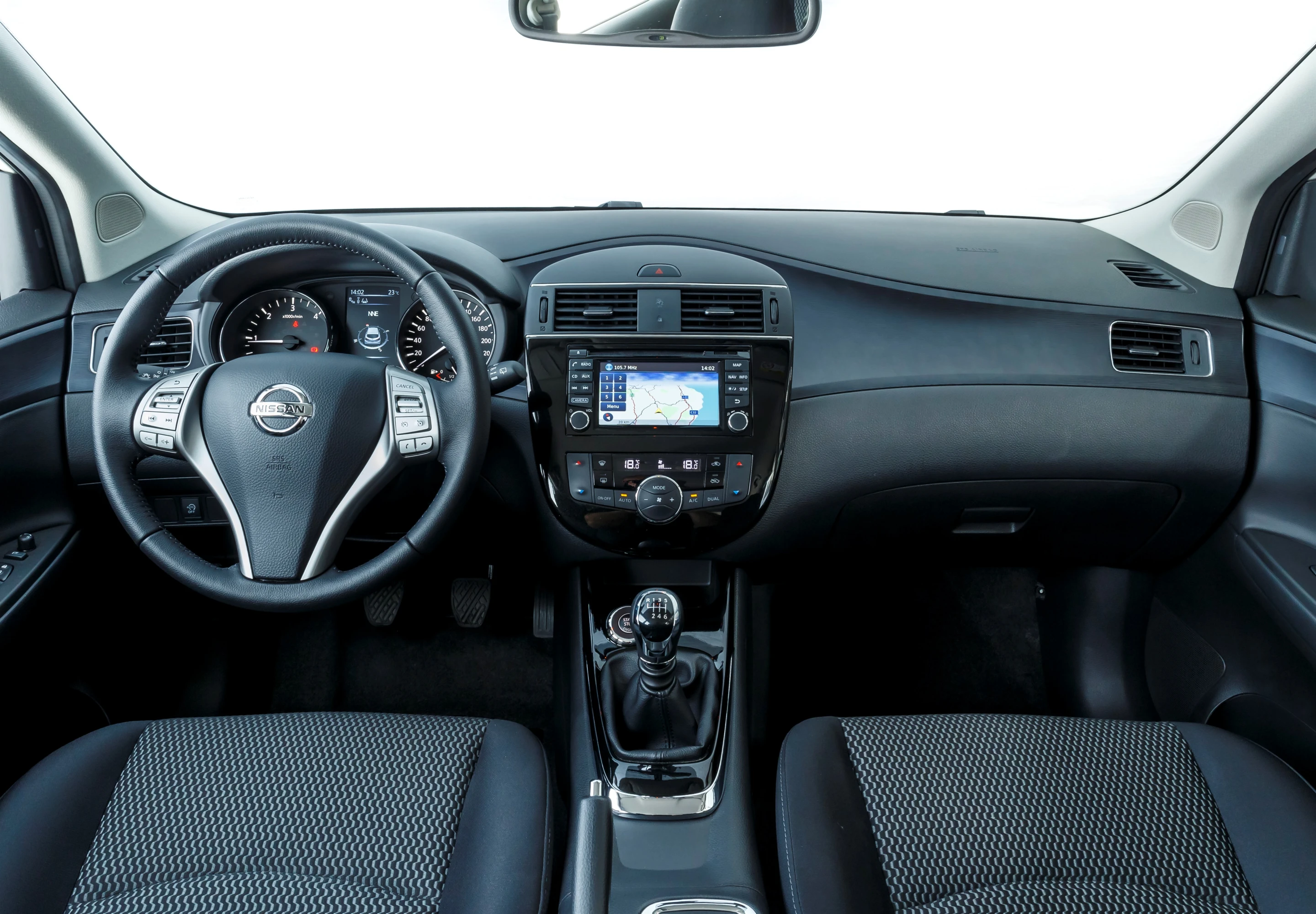 Nissan's new Pulsar can be specced with a 5.8-inch touchscreen