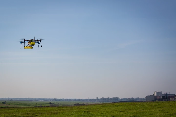 A JPL mini methane gas sensor is flight tested on a small unmanned aerial system (sUAS) under a project to improve energy pipeline industry safety