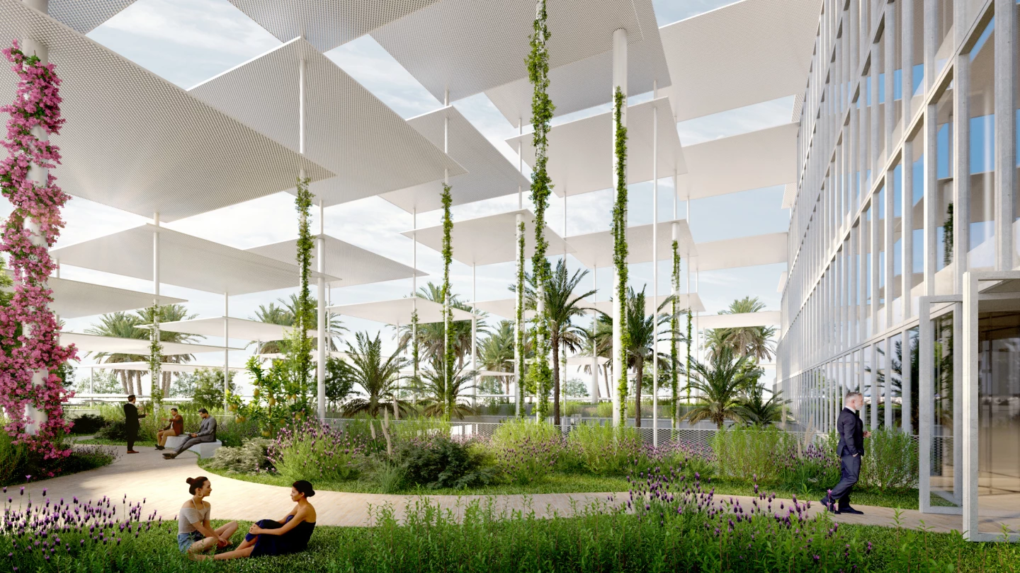 The Joint Research Centre will include a private garden area for staff to relax